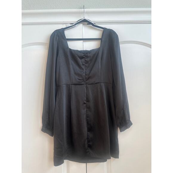 Lulus Size: Large Got The Love Black Satin Mini Dress - Picture 9 of 10